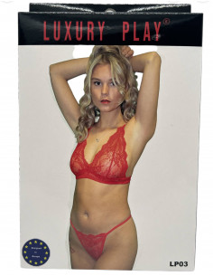 Bielizna-Luxury Play - Lingerie Set Small Red