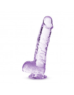 NATURALLY YOURS  6" CRYSTALLINE DILDO  AMETHYST