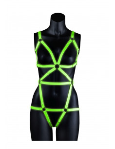 Full Body Harness - GitD - Neon Green/Black - L/XL