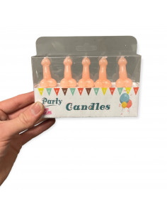 Świeczki-Party Penis Candles 5pcs Pack Flesh