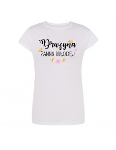 Biała koszulka damska  "Drużyna Panny Mlodej" M