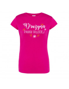 Różowa koszulka damska "Drużyna Panny Mlodej" L