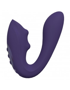 VIVE - Yuki - Rechargeable Dual Motor - G-Spot Vibrator with Massaging Beads - Purple