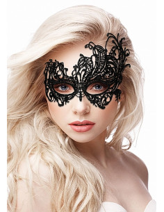 Royal Black Lace Mask - Black