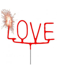 New Years Sparklers Love Star - 1pc