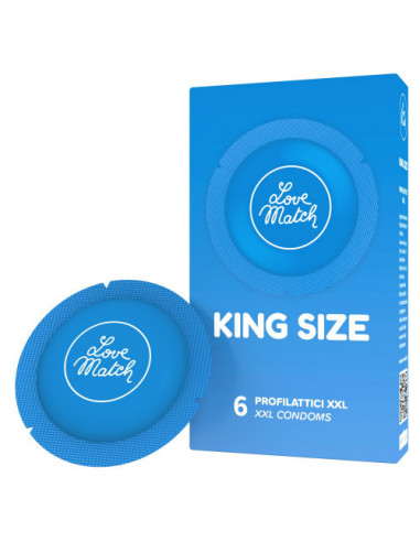 Prezerwatywy-Love Match King Szie XXL - 6 pcs pack